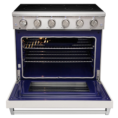 36 inch electric range - White