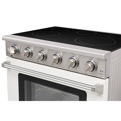 36 inch electric range - White