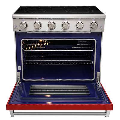 36 inch electric range - Red