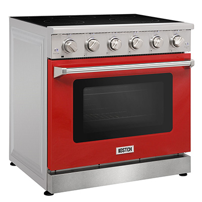 36 inch electric range - Red