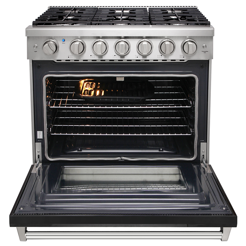 36 inch gas range - Black