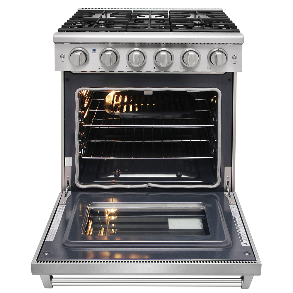 30 inch gas range and range hood set