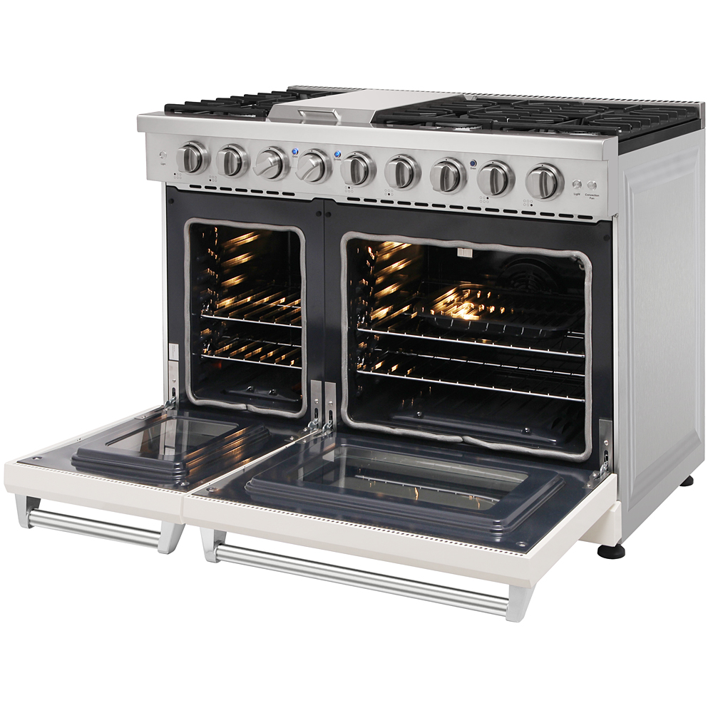 48 inch gas range - White