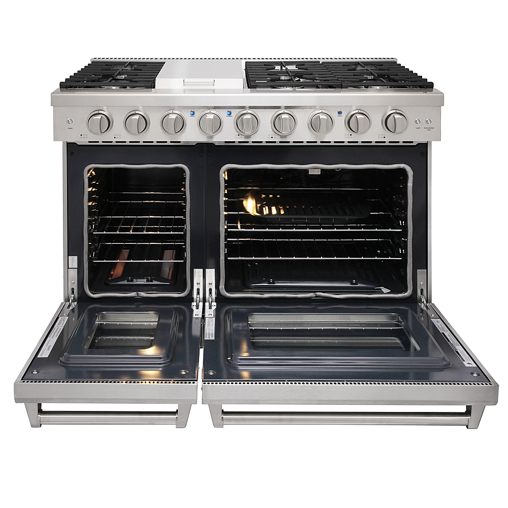 48 inch gas range and range hood set