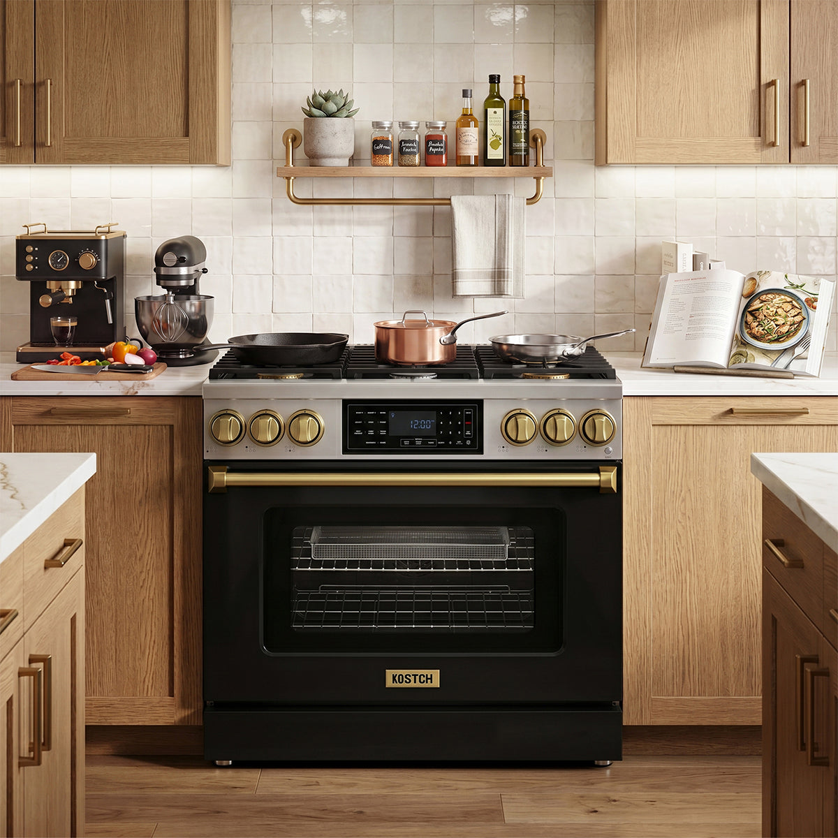 KOSTCH 36" Pro-Style Gas Range with Tilt Panel Touch Control