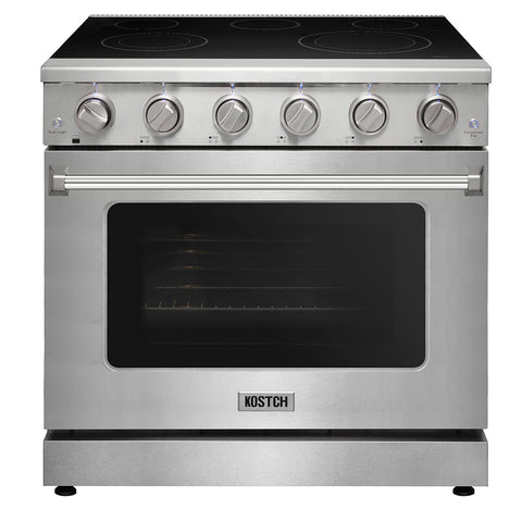 KOSTCH 36" 6 cu.ft Pro-Style Electric Range with Convection Oven