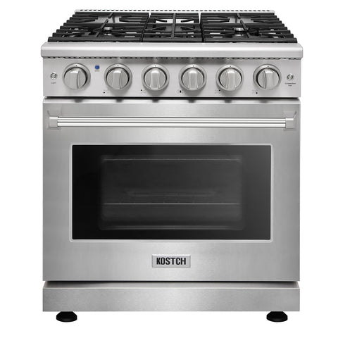 KOSTCH 30" 4.55 cu.ft Pro-Style Gas Range with Convection Oven
