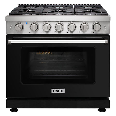 KOSTCH 36" 6 cu.ft Pro-Style gas Range with Convection Oven