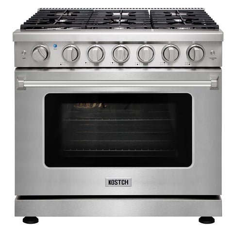 KOSTCH 36" 6 cu.ft Pro-Style gas Range with Convection Oven