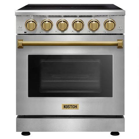 KOSTCH 30" 4.55 cu.ft Pro-Style Electric Range with Convection Oven
