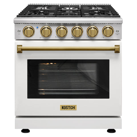 KOSTCH 30" 4.55 cu.ft Pro-Style Gas Range with Convection Oven