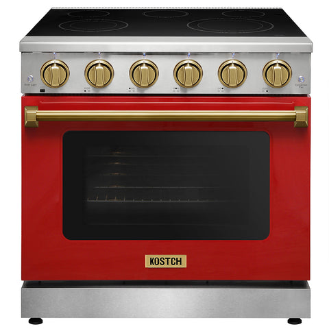KOSTCH 36" 6 cu.ft Pro-Style Electric Range with Convection Oven