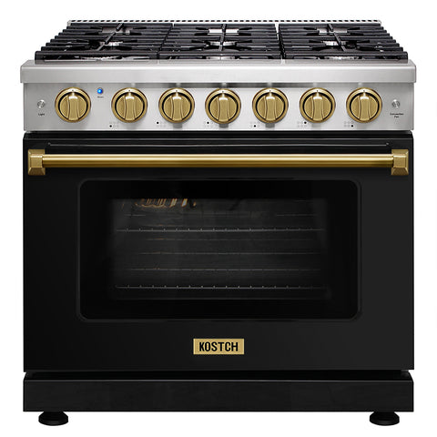 KOSTCH 36" 6 cu.ft Pro-Style gas Range with Convection Oven