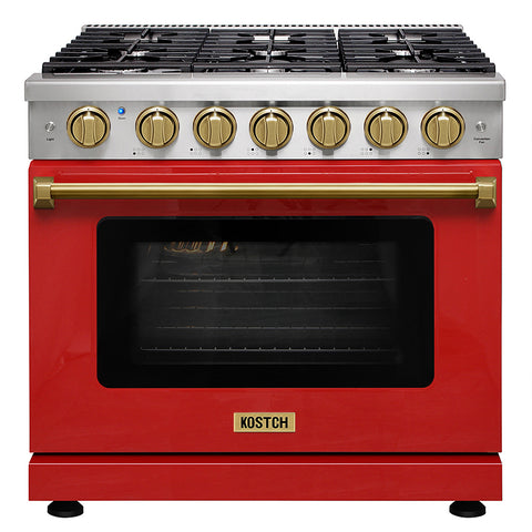 KOSTCH 36" 6 cu.ft Pro-Style gas Range with Convection Oven