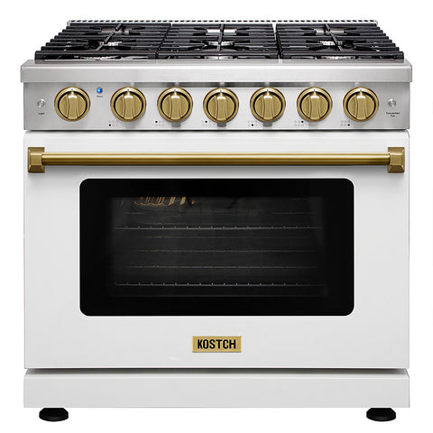 KOSTCH 36" 6 cu.ft Pro-Style gas Range with Convection Oven