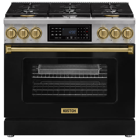 KOSTCH 36" Pro-Style Gas Range with Tilt Panel Touch Control