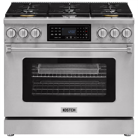 KOSTCH 36" Pro-Style Gas Range with Tilt Panel Touch Control