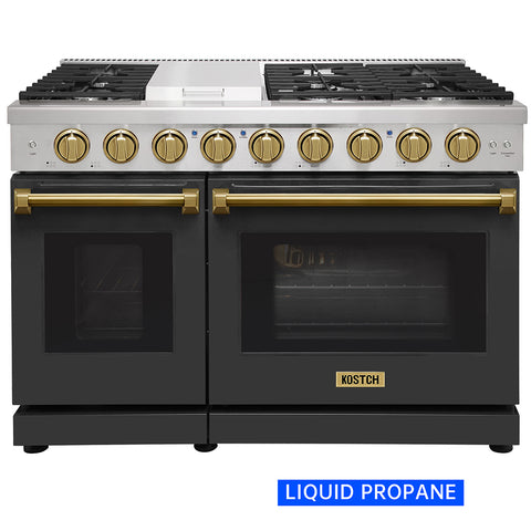 KOSTCH 48" 6.8 cu.ft Pro-Style Liquid Propane Gas Range with Convection Oven