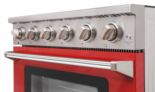 36-in Glass Top 5 burners 6-cu ft Convection Oven Freestanding