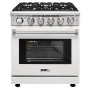 30 inch Professional Gas Range-White