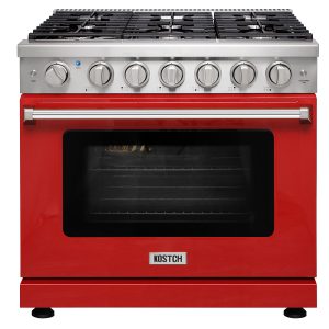 36 inch Professional Gas Range-Red