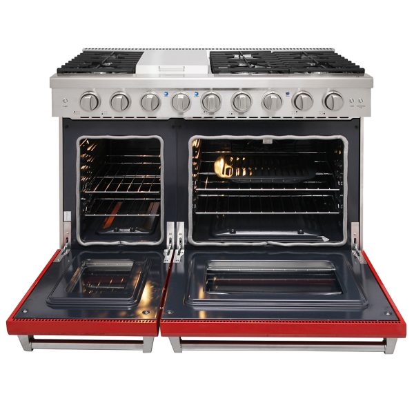 48-in 7 burners 4.6-cu ft / 2.2-cu ft Convection Oven Freestanding