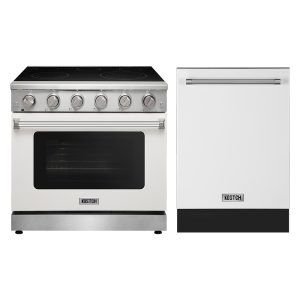 36″ Electric Range & 24″ Built-In Dishwasher Kitchen Appliance Sets – Black