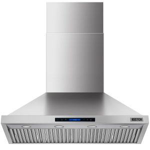 48-Inch Wall Mount Range Hood, 1200 CFM Convertible Ducted Kitchen Vent Hood with Touch Control Panel, 3-Speed Exhaust Fan & LED Lights, Stainless Steel